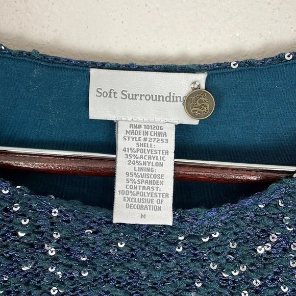 Soft Surroundings Knit Sequin Sweater - Picture 5 of 11